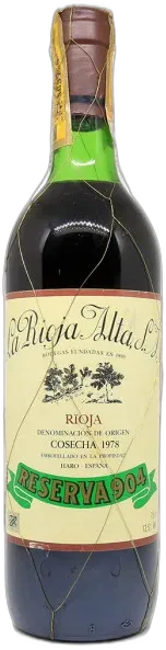 photos du vin la Rioja Alta Gran Reserva 904 1978