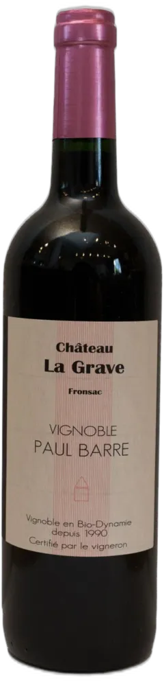 image du vin Château la Grave Paul Barre Fronsac