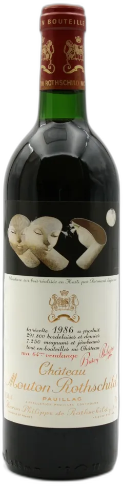 image du vin Mouton Rothschild Pauillac Aoc Rouge 1986