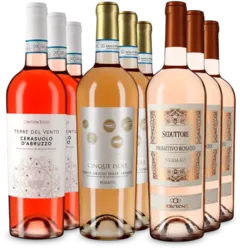 photo du vin Rosés Italiens Phares en Assortiment 3x3 Gold
