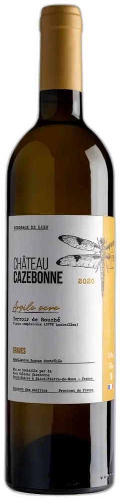 aperçu du vin Château Cazebonne Graves Blanc Argile Ocre de Bouché 2020