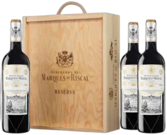 image du vin Marqués de Riscal Reserva 3 Botellas en Caja de Madera