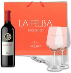 vue du vin la Felisa 1 Botella 2 Copas Sacacorchos