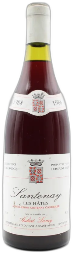 vue du vin Santenay "les Hâtes" 1988 Hubert Lamy