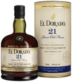vue du vin el Dorado 21 Ans Special Reserve Rum Guyana