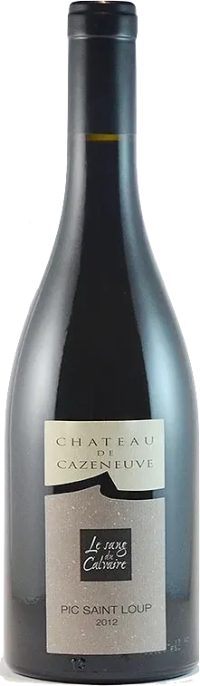 image du vin le Sang du Calvaire 2014 Château de Cazeneuve, Pic Saint Loup, Magnum