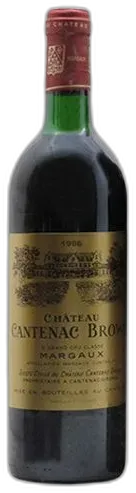 vue du vin Château Cantenac Brown Margaux 3ème Grand Cru Classé 1986 Magnum