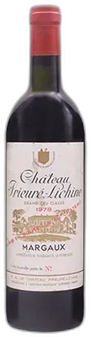 vue du vin Château Prieuré-Lichine Margaux 4ème Grand Cru Classé 1978