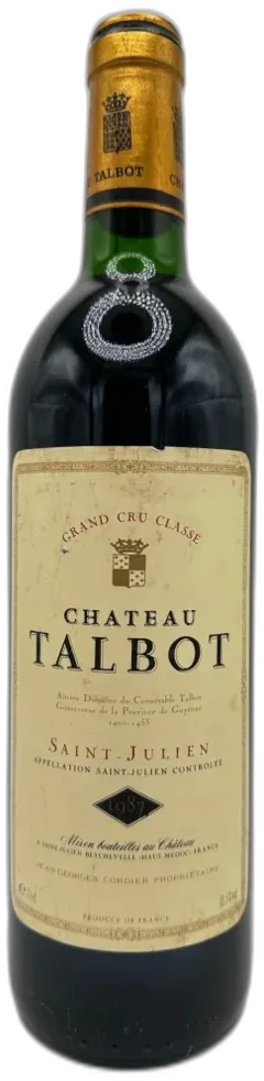 photo du vin Château Talbot 1987 Bordeaux France