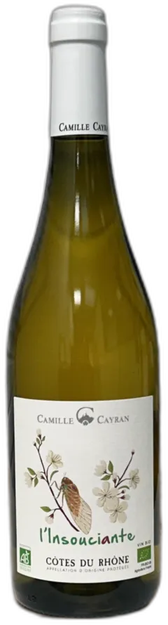 photo du vin Côtes du Rhône Camille Cayran Bio l’Insouciante