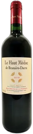 image du vin Haut-Médoc de Branaire Ducru Haut-Médoc 2018