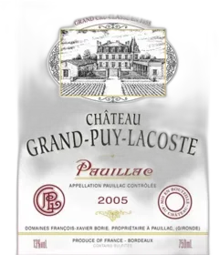 photo du vin Grand Puy Lacoste Pauillac 2005