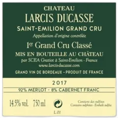 photo du vin Larcis Ducasse Saint-Emilion Grand Cru Rouge 2017