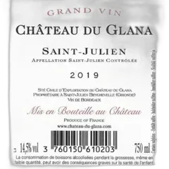 image du vin du Glana Saint-Julien 2019
