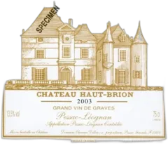 aperçu du vin Haut Brion Pessac-Léognan 2003