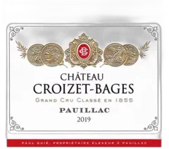 photo du vin Croizet Bages Pauillac 2019