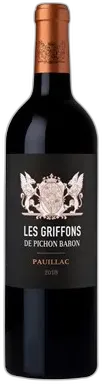 image du vin les Griffons de Pichon Baron Pauillac Aoc Rouge 2018