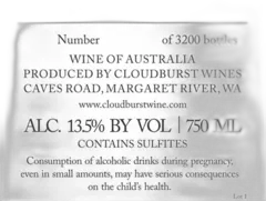 illustration du vin Cloudburst Chardonnay Margaret River 2021