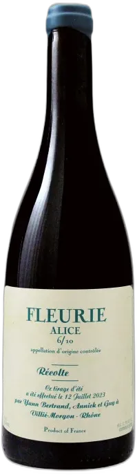 aperçu du vin Fleurie Alice 6 10 2022