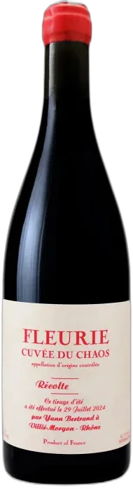 vue du vin Fleurie Cuvée du Chaos les Bertrand