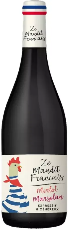 illustration du vin Merlot Marselan Rouge 2024 ze Maudit Français