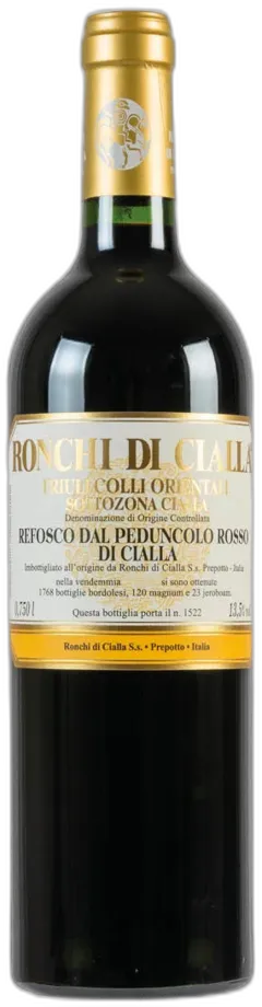 photo du vin Friuli Colli Orientali Doc Schioppettino di Cialla Ronchi di Cialla 2019
