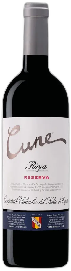 vue du vin Rioja Doca Reserva Cune Cvne 2020