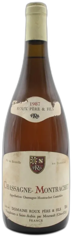 photo du vin Chassagne-Montrachet 1987 Domaine Roux Père et Fils