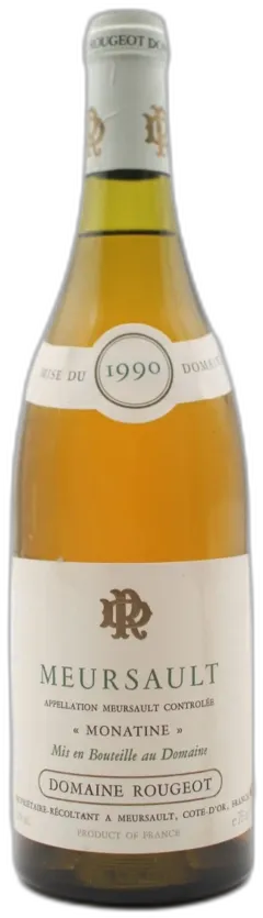 image du vin Meursault "Monatine" 1990 Domaine Rougeot