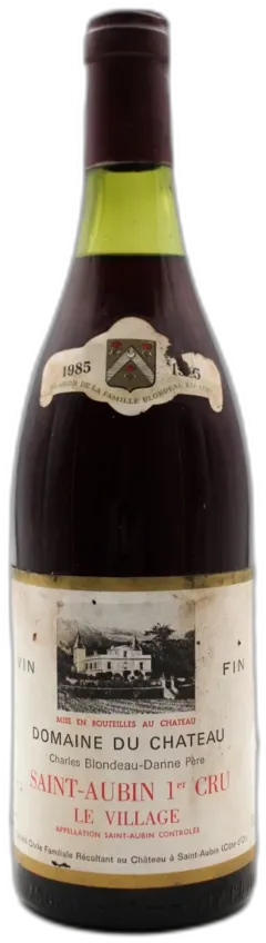 vue du vin Saint-Aubin 1er Cru le Village 1985 Domaine du Château