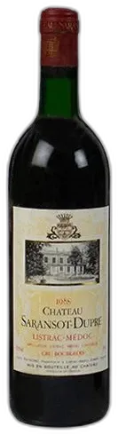 photo du vin Château Saransot-Dupré Listrac-Médoc Rouge 1988