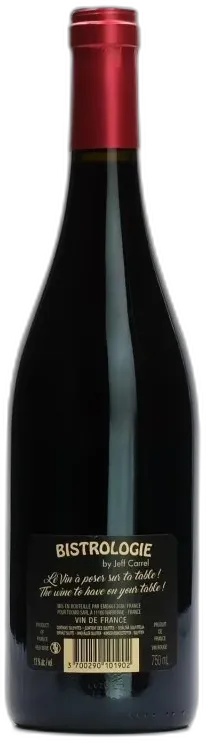 image du vin Bistrologie Rouge by Jeff Carrel