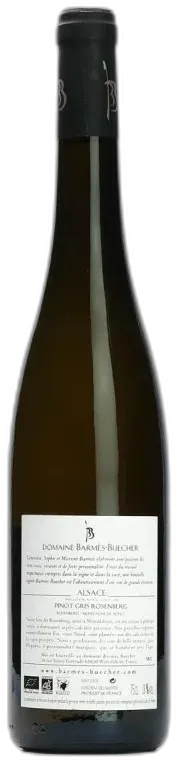 capture du vin Alsace Pinot Gris Rosenberg Barmes-Buecher 2023