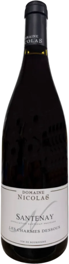 capture du vin Santenay "les Charmes Dessous" 2023 Rge-75cl-Alc. Vol. Domaine Nicolas
