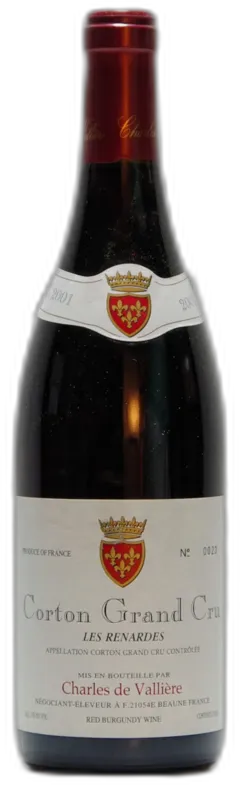illustration du vin 2001 Charles de Vallière, Corton les Renardes Grand Cru