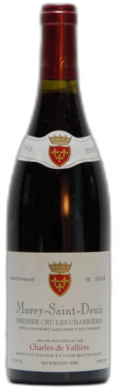 image du vin 2002 Charles de Vallière, Morey st Denis 1er Cru les Charrières
