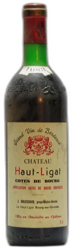 illustration du vin 1983 Château Haut-Ligat, Cotes de Bourg