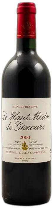 photo du vin Haut Medoc de Giscours Margaux 2000