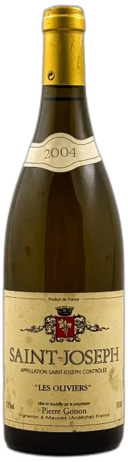 photo du vin Gonon Saint Joseph Blanc "les Oliviers" 2004