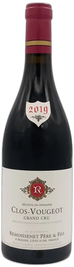 image du vin Bourgogne Clos Vougeot Grand Cru 2019 Rouge Domaine Remoissenet