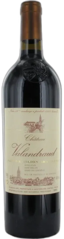 vue du vin Valandraud Saint Emilion Grand Cru Aoc Rouge 2017