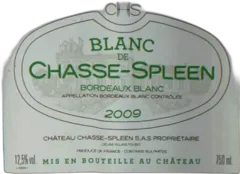 photo du vin Blanc de Chasse-Spleen