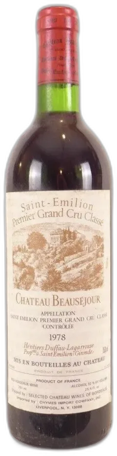 photo du vin Beauséjour Duffau-Lagarrosse