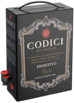 photo du vin Primitivo di Puglia Igt Bag in Box 3 Litres Codici