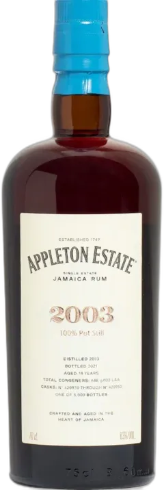 illustration du vin Rhum Appleton Estate 2003 Hearts Collection