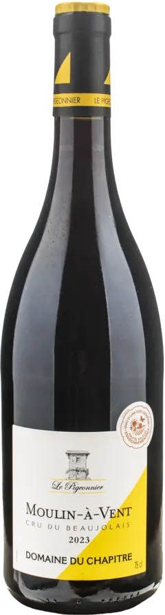 photos du vin le Pigeonnier Domaine du Chapitre Moulin a Vent Cru du Beaujolais 2023