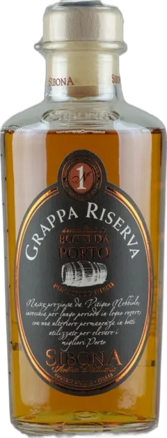 photos du vin Sibona Grappa Reserve Porto Wood Finish