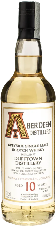 image du vin Aberdeen Distillery Dufftown Whisky Speyside 10 Y.O