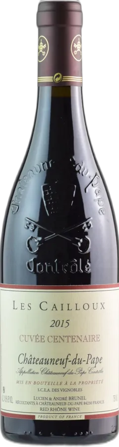 capture du vin Brunel Lex Cailloux Chateauneuf du Pape Rouge Cuvee Centenaire 2015