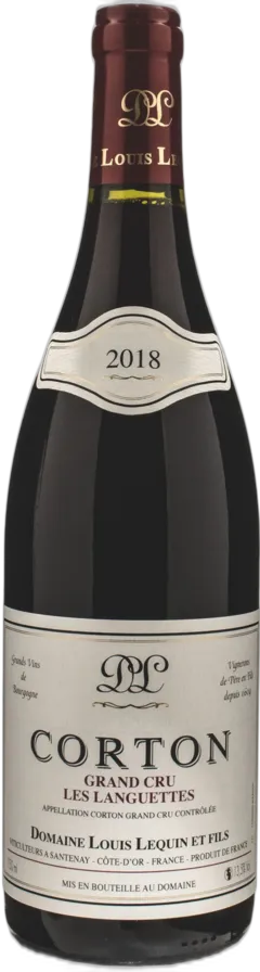 photo du vin Louis Lequin Corton Grand Cru les Languettes 2018